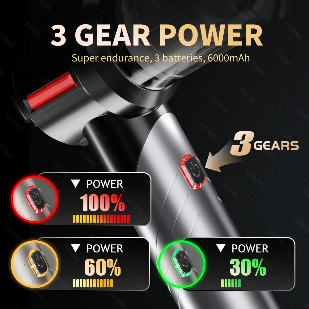 CENRR 998000PA Powerful Mini Vacuum Cleaner Cordless Portable Car Vacuum Cleaner for Home Appliance Handheld Blower Car Cleaner 2