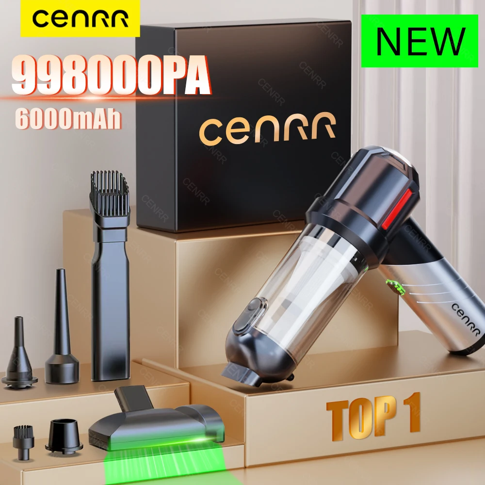 CENRR 998000PA Powerful Mini Vacuum Cleaner Cordless Portable Car Vacuum Cleaner for Home Appliance Handheld Blower Car Cleaner 1